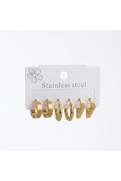 EASERA TİCARET Street Style Six-Piece Hoop Earring Set