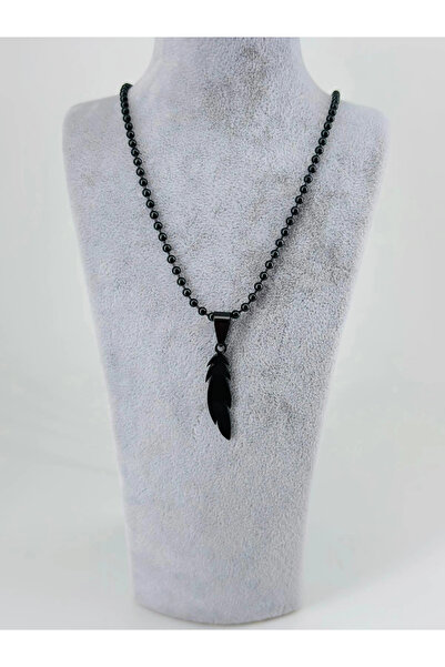 magicool Feather Figured Steel Men's Necklace - Ekl0103