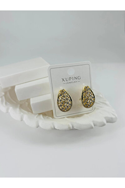 EASERA TİCARET Zircon Stone Brass Zircon Earrings - Kp00340