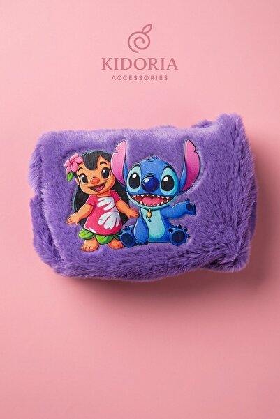 Kidoria Stitch Peluş Cüzdan Kawaii Tasarım Bozuk Para Cüzdanı