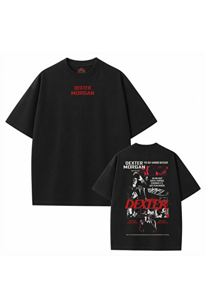kun inaki Dexter Morgan Sırt Baskılı Siyah Unisex T-Shirt