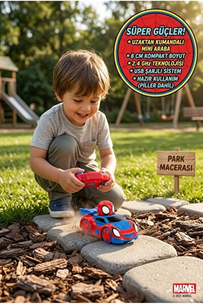 TOYFEST Uzaktan Kumandalı Araba Marvel Spidey Web Crawler Şarjlı RC Oyuncak 2...