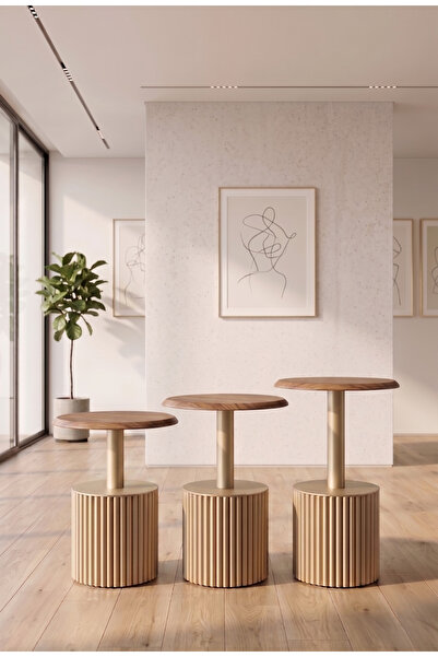 access wood DEMONTE CEVİZ KAPLAMALI 3 LÜ SEHPA