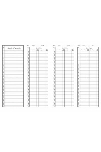 Other Condica de prezenta, format A4, 100 coli/carnet