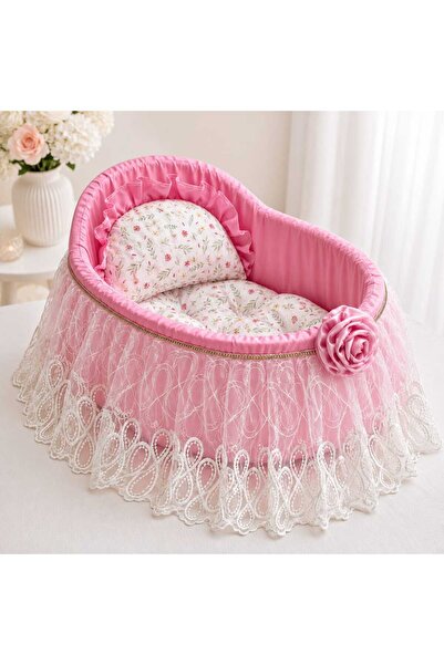 JULYA KİDS Lüx Dantelli Pamuklu Baby Nest Yenidoğan Bebek Yatağı