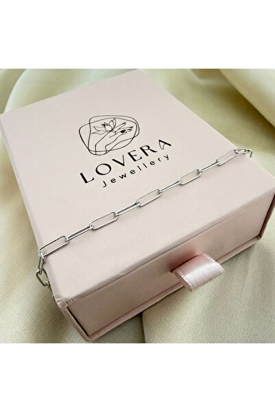 Lovera Jewellery 925 Ayar Gümüş Minimal Ataç Bileklik