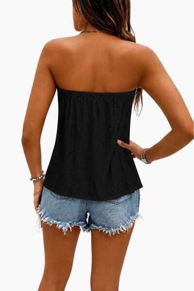 CASUALSTYLE Fisto Detailed Elastic Flexible Strapless Blouse