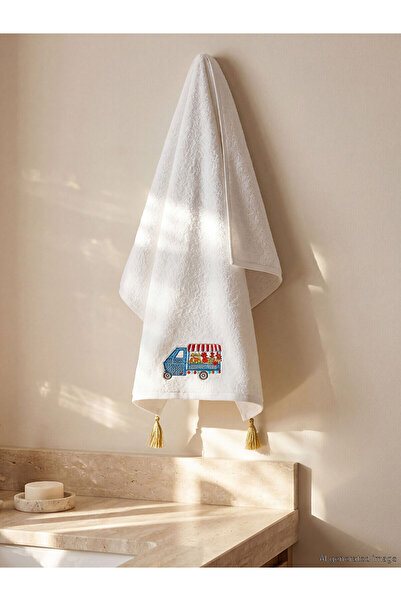LC Waikiki Nevavm Embroidered Cotton Face Towel 50X80 cm