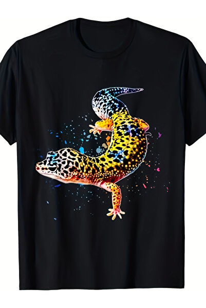 yiou trendy clothing تيشيرتات لمحبي الزواحف بتصاميم زواحف النمر الملونة بالأل...