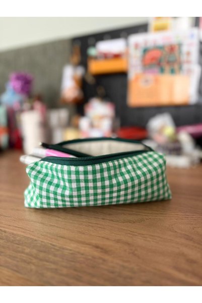 Fiorbag حافظة أقلام منقوشة قابلة للغسل من بوتيكار، حافظة أقلام مدرسية مبطنة بقسم واحد وسحاب