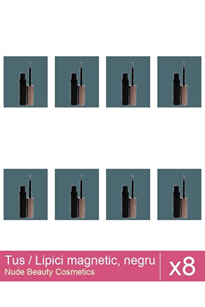 Makeup Set 8x Tus / Lipici magnetic, negru