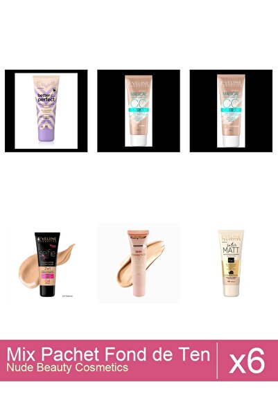 Makeup Set Mix 6 produse Fond De Ten: Eveline CCC Magical,53 ( medium beige )...