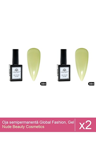 Makeup Set of 2x Global Fashion semi-permanent nail polish, Gel polish Elite ...