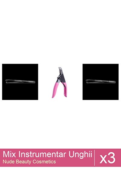 Makeup Set Mix 3 produse Forfecute: Penseta profesionala neagra subtire - One...