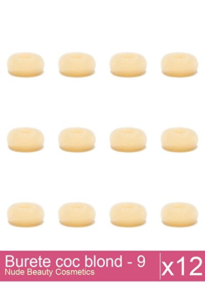 Makeup Set 12x Burete coc blond - 9 cm diametru