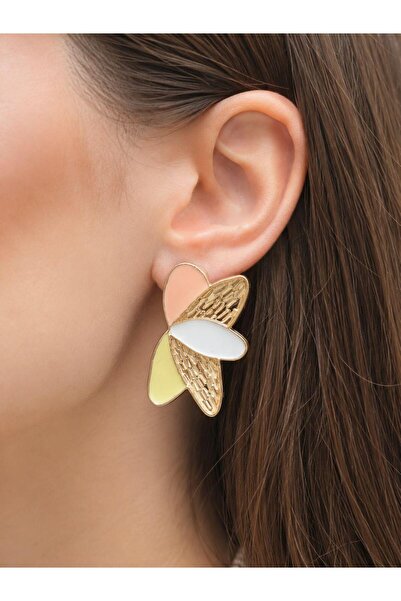 MRK Women's Colorful Enamel Flower Earrings