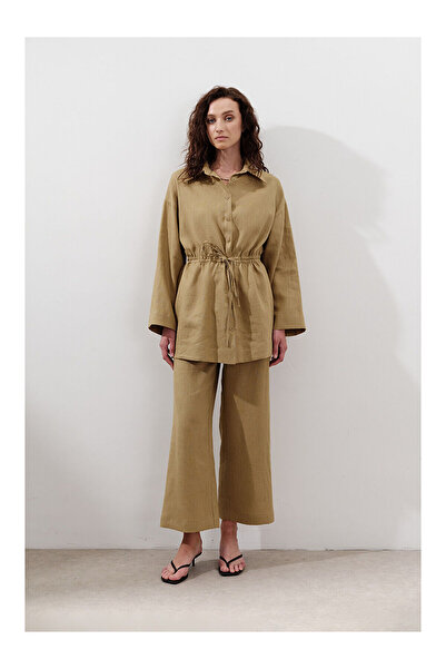 LC Waikiki Nevavm Linen Waist-Tied Tunic with a Difference