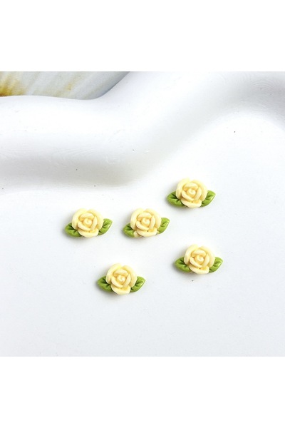 Choice1 30PCS 30Pcs Colorful Luminous Resin Rose Nail Art Decorations 3D Swee...