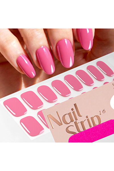 Choice3 4 16Tips Semi-Cured Gel Nail Art Stickers &1pcs Nail File 17 Solid-Co...