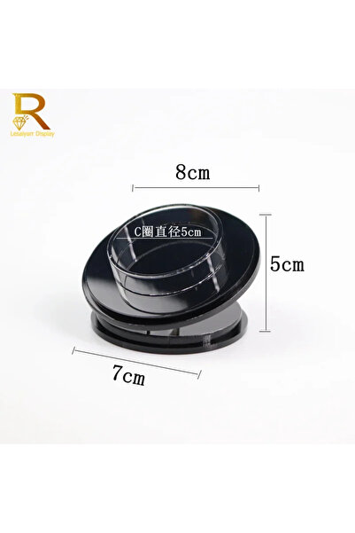 Choice6 Black 2 Acrylic Bracelet Bangle Display Plate Jewelry Necklace Displa...