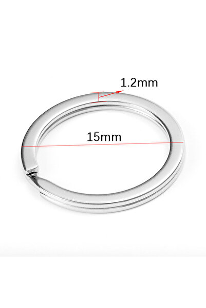 Choice9 15mm-20pcs 10pcs 20pcs 15-50mm Metal Key Rings Double Loops Smooth Fl...