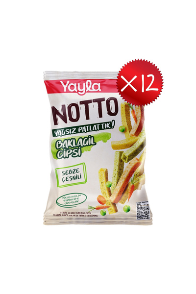 Yayla Notto Sebze Çeşnili Baklagil Cipsi 55 g x12