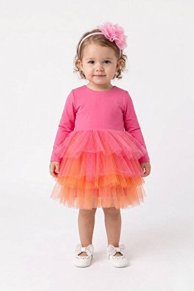 Le Mabelle Baby Girl Ballerina Dress with Pink Tutu Skirt - Miranda