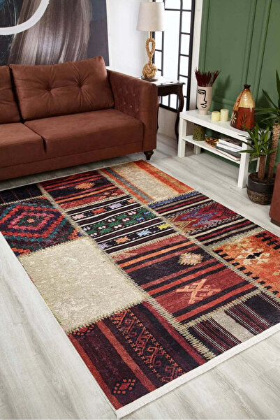 halinet Halı.Net Multi-Colored Modern Washable Non-Slip Living Room Carpet Ha...