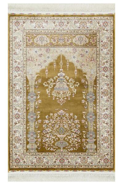 halinet Halı.Net Cream Classic Washable Non-Slip Living Room Carpet Eco-Isfah...
