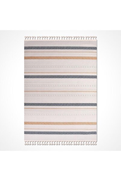 halinet Halı.Net Cream Modern Washable Non-Slip Living Room Carpet Cr-Liza-18504