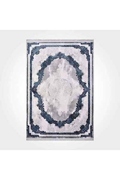 halinet Halı.Net Gray Classic Washable Non-Slip Living Room Carpet Cr-Galaxy-...