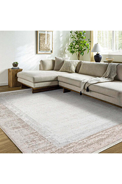 halinet Halı.Net White Modern Washable Non-Slip Living Room Carpet Lxs-Valeri...