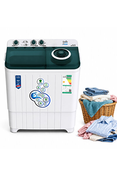 Royal Appliances غسالة إنفيرو 9.0 كجم ذات حوضين للاستخدام الشاق |   محرك عالي...