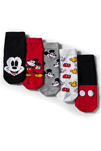 Pine Kids Disney Knit Ankle Length Antibacterial Sock Mickey Mouse Graphic Pa...