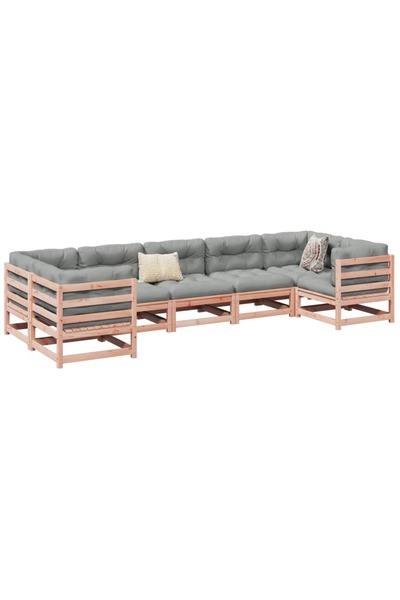 vidaxl Set canapele gradina, 7 piese, lemn masiv brad douglas