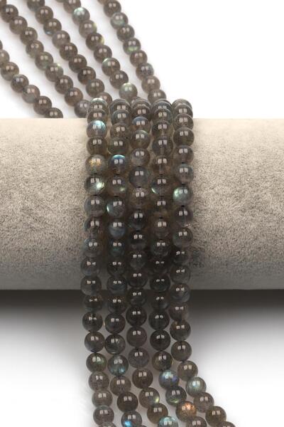 Alibaba Doğaltaş Labradorite (Aaa Quality) Natural Gemstone Strand 6 mm Spher...