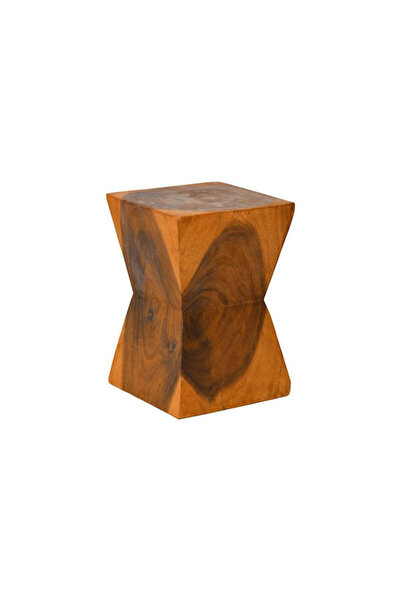 Other Σκαμπό Clepsydra pakoworld suar ξύλο σε φυσική απόχρωση 31x31x45εκ