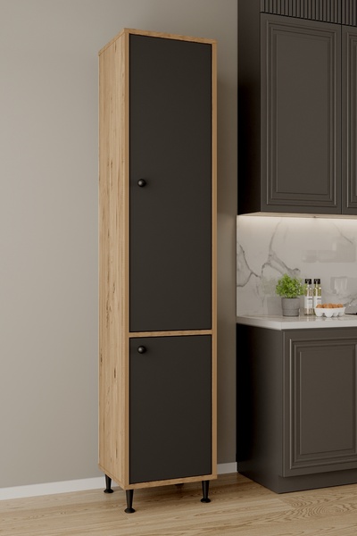 AEKA AE-2028 Soft 2 Kapaklı Raflı Dar Yüksek Boy Banyo Çok Bölmeli Depolama D...