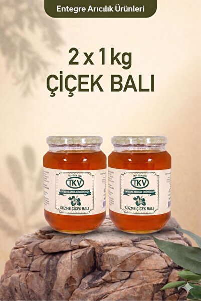TKV Bal TKV Süzme Çiçek Balı 1 kg x 2 Adet
