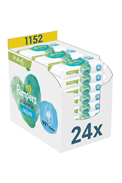 Pampers Șervețele umede fără plastic Harmonie 24x48 buc