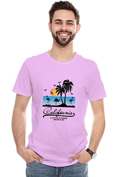 not تي شيرت مطبوع بتصميم للجنسين (كاليفورنيا) |   تي شيرت برقبة مستديرة وقصة ...
