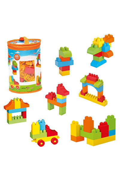 craftivio 62 Piece Educational Building Block Set with Bag 18+ Months