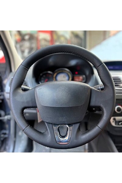 STİLİX GARAGE Fluence Megane 3 Scenic Araca Özgü Direksiyon Kılıfı TUŞŞUZ DER...