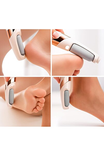 genric Pink Flawless Electric Pedicure Foot File Rechargeable Cordless with Dual Rollers for Deep Skin Shedding and Healthy Heel Recovery