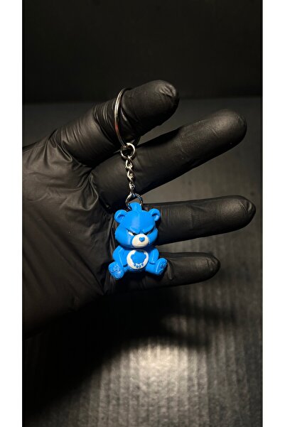daısydecoratıon Blue Cloudy Teddy Bear Figure Keychain