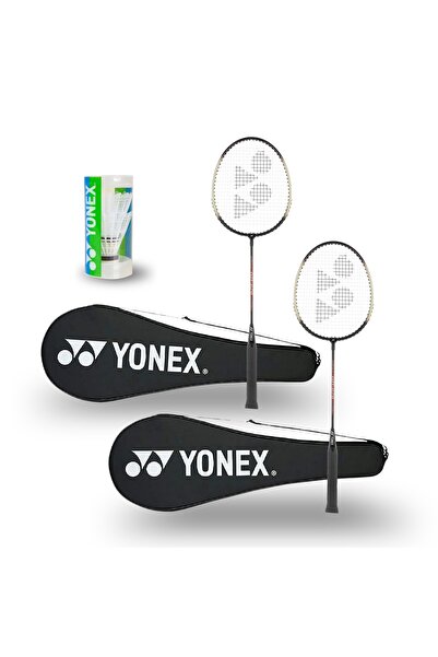YONEX GR 202 -2-Player Badminton Set with 2 Shuttle cock | Includes 2 Aluminu...