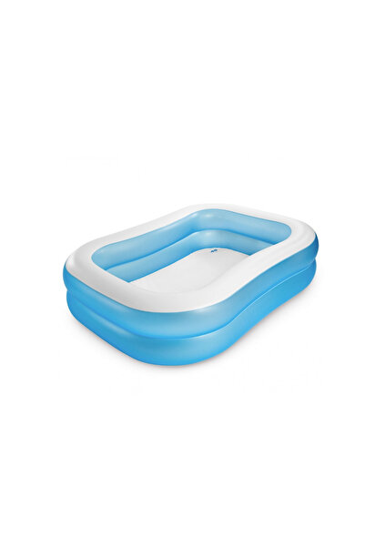 OEM Piscina gonflabila dreptunghiulara , 200 x 120 x 40 cm, 2 inele, albastru