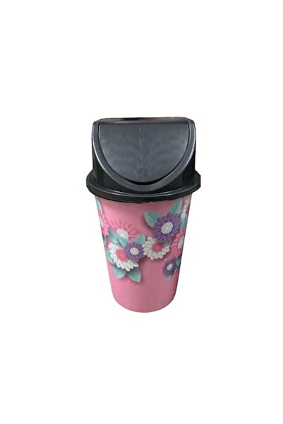 OEM Coș de gunoi din plastic cu capac batant, 8 L, Model Floare