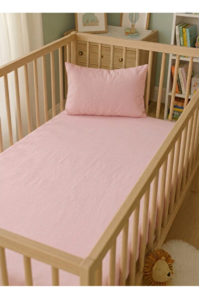 ngn collection Set of 2 100% Cotton Elastic Baby Sheets + Pillowcase Set Popl...