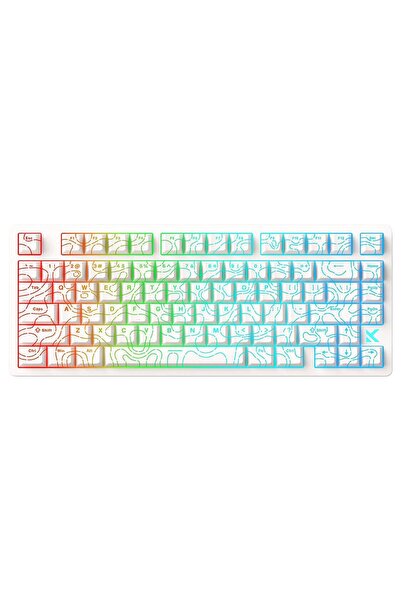 MCHOSE Jet 75 White Topographic %75 Kailh Magnetic God Switch 8K Hz Hall Effe...